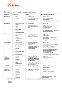 Akuta transfusionsreaktioner
