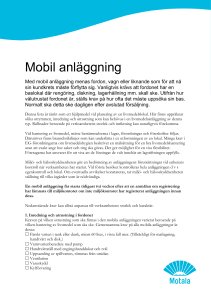 Mobil anläggning