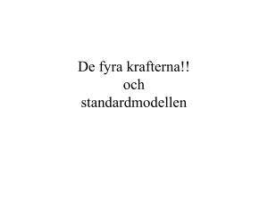 De fyra krafterna Gravitationskraften Elektromagnetiska kraften