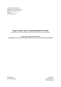 Unga kvinnor med ett självskadande beteende