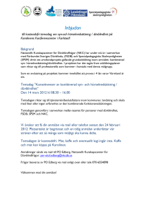 Inbjudan till temadag gällande personer med kombinerad syn