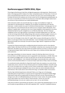 Konferensrapport EWEN 2016, Dijon