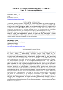 Spår 2: Antropologi i tiden - Utbildning, Göteborgs universitet