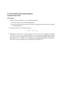 IV Internationella Matematikolympiaden Tjeckoslovakien 1962