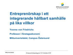 Entreprenörskap i ett integrerande hållbart