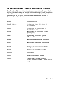 Kartläggningsformulär (bilagor ur boken Aspeflo om