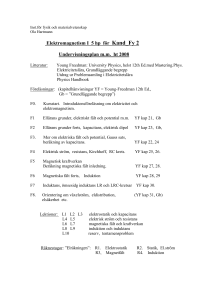 Undervisningsplan i ellära ht 98 för IT,X,W