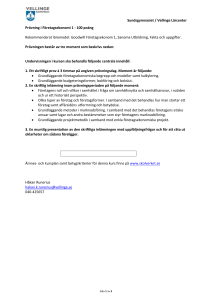 Sundsgymnasiet / Vellinge Lärcenter Prövning i Företagsekonomi 1