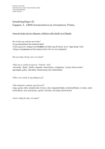 Instuderingsfrågor Engquist