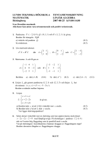 TENTAMEN I MATEMATIK LTH/ Helsingborg