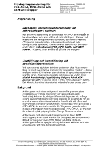 Provtagningsanvisning för PR3-ANCA, MPO