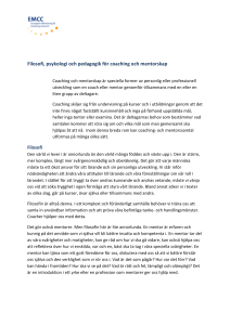Filosofi, psykologi och pedagogik för coaching och mentorskap