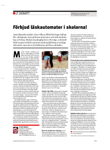Förbjud läskautomater i skolorna!