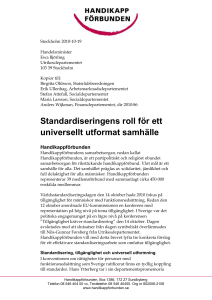 Brev till handelsministern om Standardiseringens roll för universell