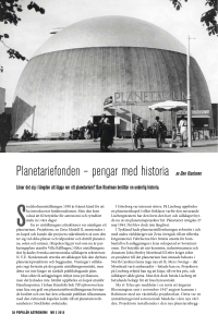 Planetariefonden – pengar med historia