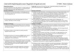 Lokalt mål för högskoleingenjörsexamen i Byggteknik vid Uppsala