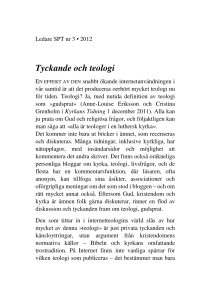 Tyckande och teologi - Kyrklig dokumentation