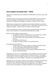 Första hjälpen till psykisk hälsa – MHFA