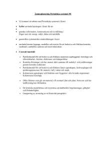 Ämnesplanering Periodiska systemet 9E