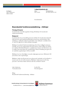 Boendestöd funktionsnedsättning - riktlinjer