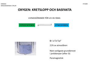 OXYGEN: KRETSLOPP OCH BASFAKTA