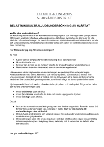 belastningsultraljudsundersökning av hjärtat - Hoito