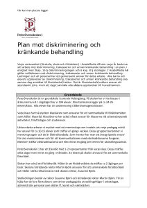 i AcadeMedia AB ska varje år beskriva sitt arbete mot diskriminering
