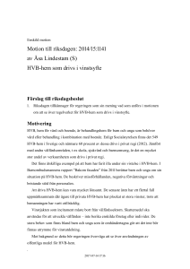 201415S29050 Vinster i välfärd för HvB hem