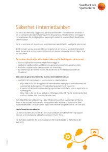 Säkerhet i internetbanken