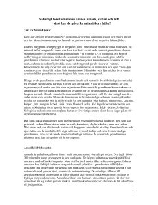 Naturligt förekommande ämnen i mark, vatten och