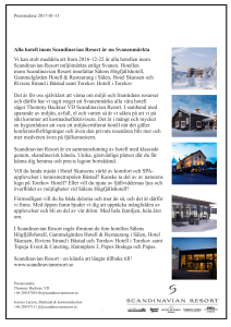 Alla hotell inom Scandinavian Resort är nu