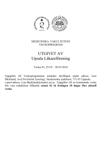 Ingång 95/96 UAS - Upsala läkareförening