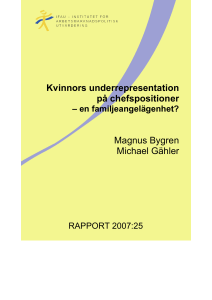 The Family Effect – the Gender Gap in Workplace Authority in
