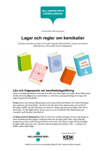 Lagar och regler för kemikalier