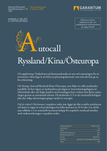 utocall Ryssland/Kina/Östeuropa