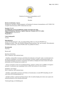 Dnr: FAK1 2009/11 Fakulteten för ekonomi, kommunikation och IT