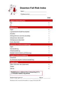 Manual till Downton Fall Risk Index