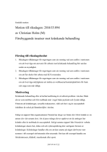 Förebyggande insatser mot kränkande behandling