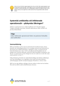 Systemisk antibiotika vid infekterade operationssår