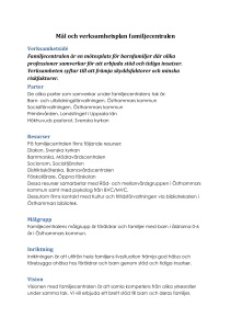 Mål och verksamhetsplan familjecentralen