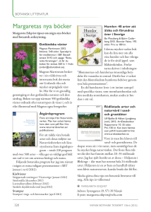 Margaretas nya böcker - Svenska Botaniska Föreningen