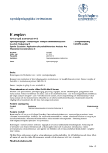 Kursplan, gäller från HT 2010