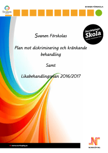 Plan mot diskriminering och annan kränkande behandling