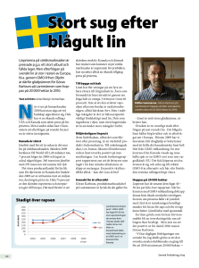 Stort sug efter blågult lin
