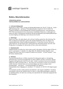 Rabies, läkarinformation