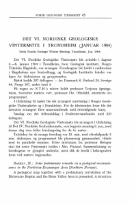 NORSK GEOLOGISK TIDSSKRIFT DET VI. NORDISKE