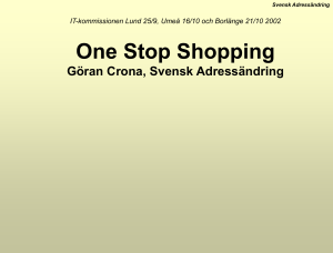Presentation Svensk Adressändring (Powerpoint - IT