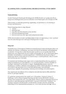 KLASSIFIKATION av RADIOLOGISKA BILDDIAGNOSTISKA FYND I