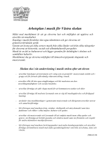 Arbetsplan i musik för Västra skolan