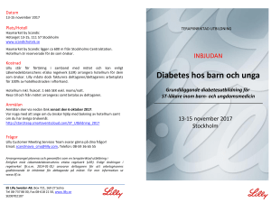 Diabetes hos barn och unga